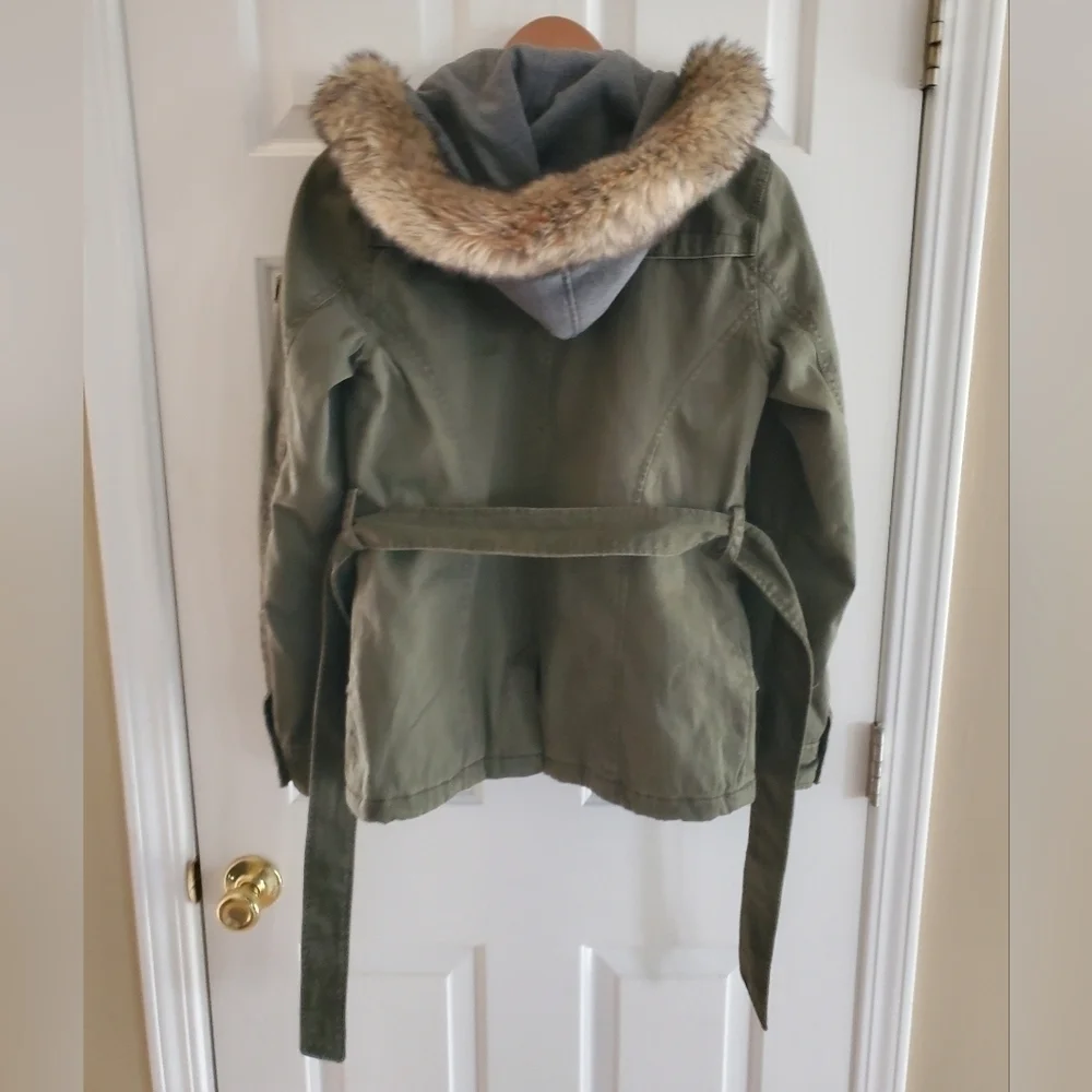 Buffalo Outerwear by David Bitton Green Faux Fur coat XS
